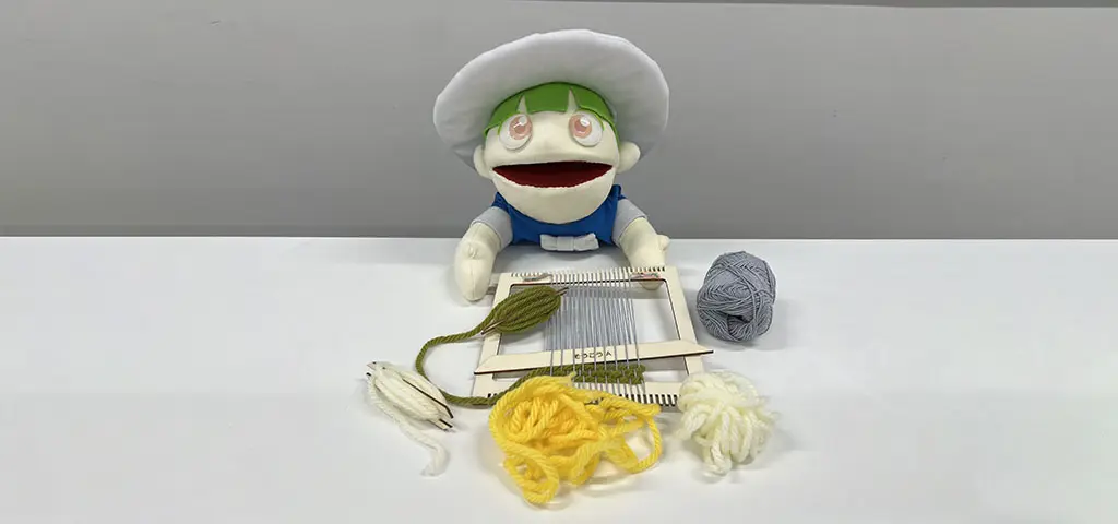 コミュタン福島オーガニックコットンプロジェクト手織りでコットンのコースターをつくろう!